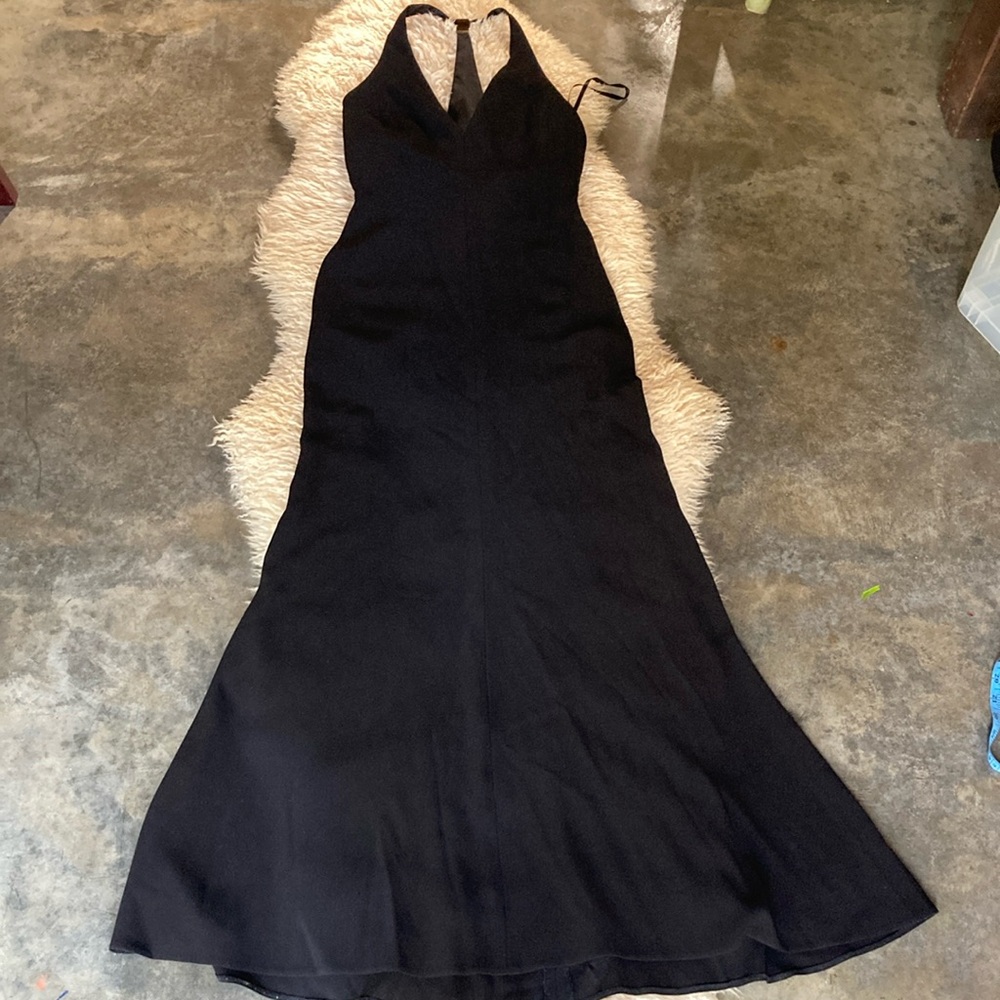 Elegant Black Halter Dress